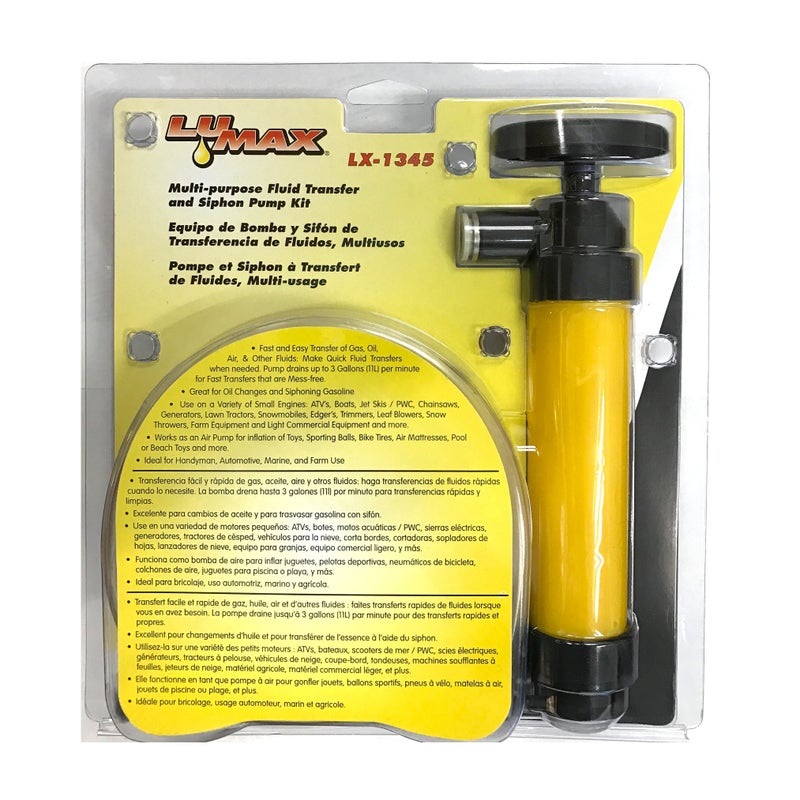 LUMAX طقم مضخة نقل يدوي متعددة الأغراض Lumax LX-1345، سهلة الاستخدام، مضخة متعددة الاستخدامات؛ تعمل على نقل السوائل، والشفط، وضخ الهواء. مثالية للاستخدام من قبل الحرفيين، والسيارات، والبحرية، والزراعة. - Image 3